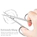 Manicure Scissors Cuticle Multipurpose - Stainless Steel Beauty Scissors for Nail, Eyebrow, Eyelash, Dry Skin Trimming, and Foot Care Curved Blade with Ergonomic Handle, SUNDEN SD2243