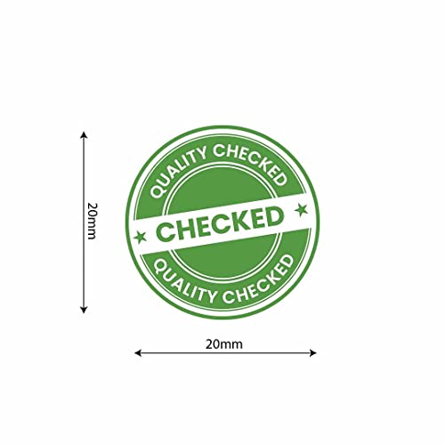 Image of CVANU 500pcs Quality Checked Mini Sticker in Green Color Round Shape (20 X 20mm) cv1