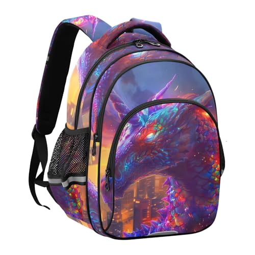 Unicorn Dragon Backpack for Kids 8-14 Years Boys Girls School Bookbag Daypack M 202b56162