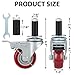 Finnhomy 3 Inch Caster Wheels for Prep Table Set of 4 Heavy Duty Swivel Expanding Stem Casters Fit 7/8