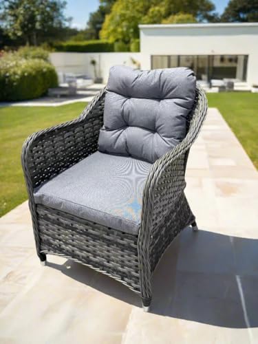 Garden Store Direct St Tropez Aluminium Rattan Garden Furniture Dining/Lounge Sets Perfect for Conservatories, Patios and all Gardens (6 Seat Rectangular Dining Set) - Image 2
