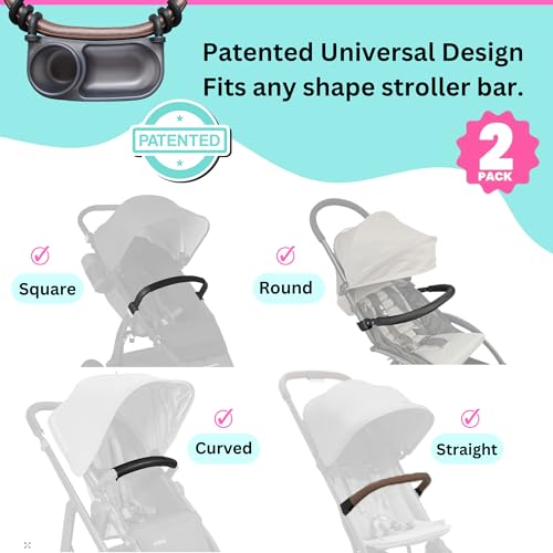 image for Swanoo Universal Stroller Snack Tray | Pack of 2 | Compatible with Nun