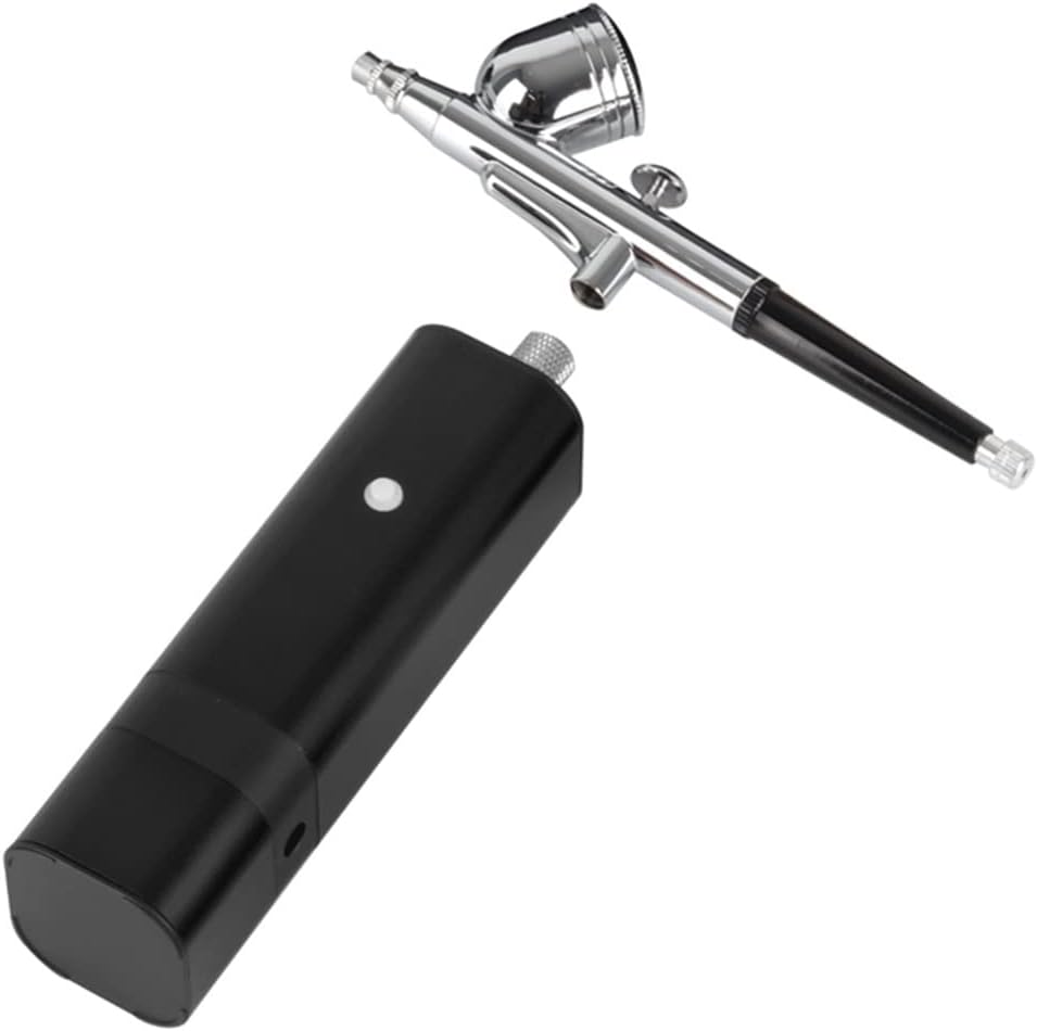 Air Kit Rechargeable Airbrush Kit with Type for Art Model Body Paint Artist Makeup Nail Tattoos Cake Tools (Color : TM80S Black A)