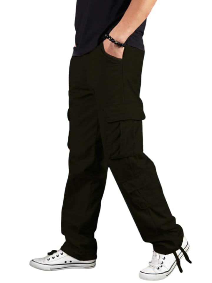 Genuine Cotton Twill Men's 6 Pocket Cargo Pants - Stylish and Utilitarian Cargos for Men, Trousers Loose Fit Adjustable Bottom-picture-36