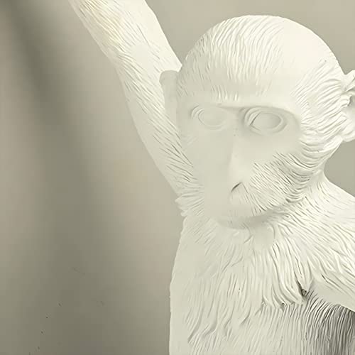 Arimis Monkey Chandelier Resin Branch Row Chandelier E27 Industrial Ceiling Light Ceiling Vintage Edison Industrial Wind Decorative Hemp Rope Monkey Chandelier Bedroom Living Room Bar Cafe,Gold #TOP6