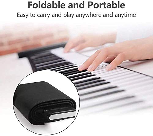 LXT PANDA Roll Up Piano Keyboard, 88 Touches Clavier Portable Piano avec 128 Sons Uniques et Haut-parleurs intégrés, Roll Out Piano Keyboard Hand Roll Piano pour Les Enfants Adultes débutants. - Les Beatles, Paul McCartney, John Lennon, RIngo Starr, George Harrison LXT PANDA Roll Up Piano Keyboard, 88 Touches Clavier Portable Piano avec 128 Sons Uniques et Haut-parleurs intégrés, Roll Out Piano Keyboard Hand Roll Piano pour Les Enfants Adultes débutants. – Image 5