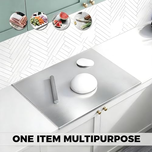 Planche à découper inox double face hygiénique pour éliminer les odeurs