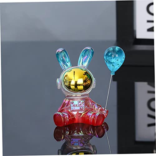 Hapinary Year Of The Rabbit Space Rabbit Bunny Decor Home Décor The Office Desk Decor Balloon Rabbit Sculpture 2023 Bunny Lucky Statue Spaceman Animal Statue Exquisite Rabbit Decor Car #TOP5