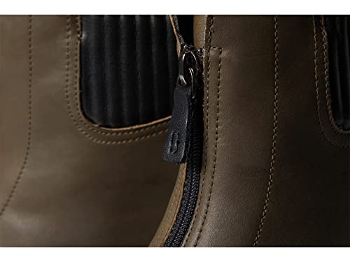 Clarks Women's Calla Zip Mid Calf Boot, Dark Olive Leather, 9.5 Medium US by Clarks - Image 2