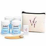 VELVET YOUTH Lot de 4 pommades de soin à base de pétrolatum 4 x 125 ml + spatule en bambou + mini chiffons + trousse de maquillage – Sans parfum, sans microplastique