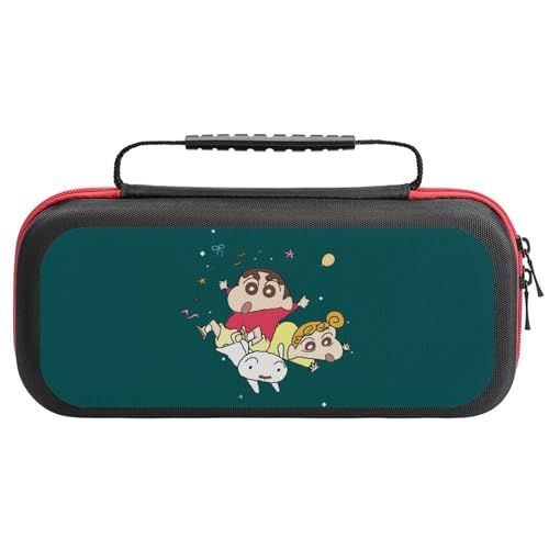 クレヨンしんちゃん switchケース スイッチケース スイッチ保護カバー 収納バッグ Switch対応ハードケーススイッチ 防塵 防汚 防水 耐衝撃 20枚収納ジョイコン全面保護 着脱簡単
