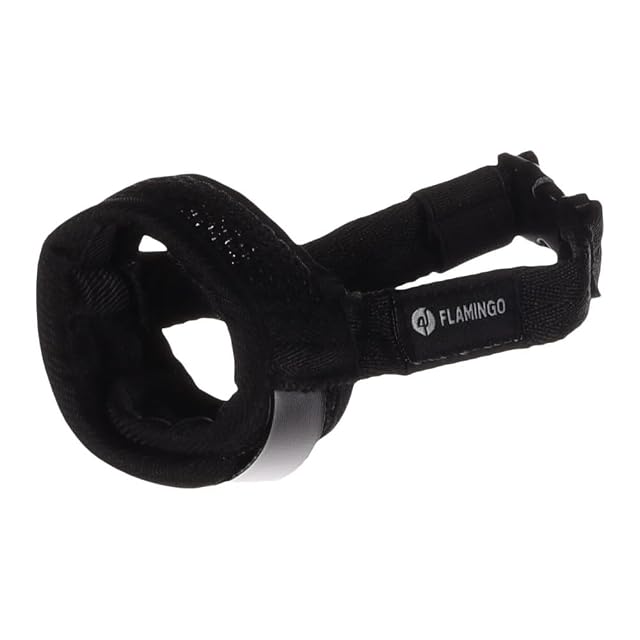 Flamingo - Black Soft Nylon Muzzle, Size XXS
