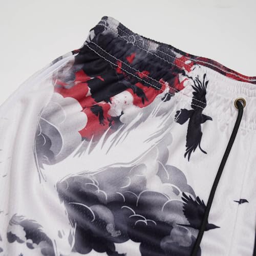 BOOMLEMON Mens Mesh Graphic Shorts Retro Designer Basketball Athletic Shorts Summer Casual Cool Streetwear Short Pants - Image 4