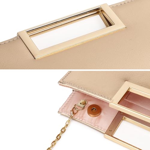 Image of Gurina Evening Clutch Purses for Women Formal Party Clutch Bags Cocktail Prom Fashion PU Leather Shoulder Handbags