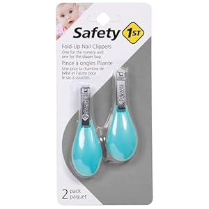 Safety 1st Fold-Up Nail Clipper, 2-Count – Colors May Vary