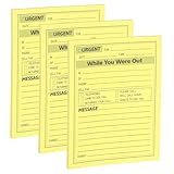 PATIKIL 3 Pack While You were Out Message Pad, 4.25 x 5.5 Sticky Notes Notepads 50 Sheets Per Pad Memo Phone Message Pads for Office, Yellow