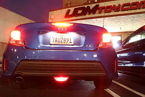 Ijdmtoy Super Bright Brilliant Red Led Conversion Kit Compatible With 2014-2016 Scion Tc Rear Fog Light Assy #TOP3