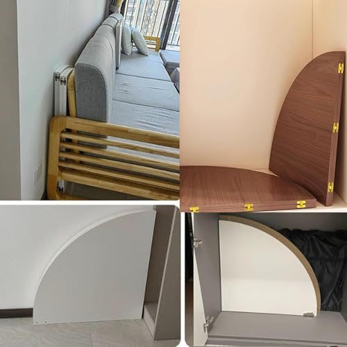 Dessus de table ronde pliable avec surface réglable gain de place - 3