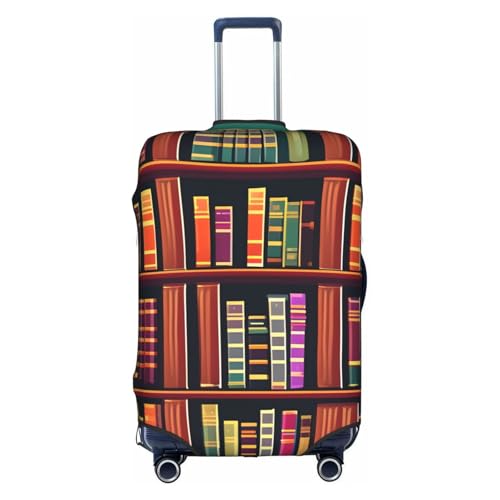 Housse de protection élastique bagage imprimé bibliothèque valise 45,7-81,3 cm
