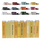 12 Decorative Faux Books, Fake Books for Bookshelf Decor, Fashion Coffee Table Books, Yellow Decorative Accessories. Yellow Home Decor Accents. Home Staging Books.