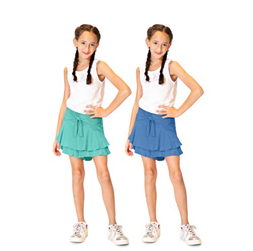 Kidpik Tie Front Skort|Jadite-Provence Blue|Xxs (4) #TOP1