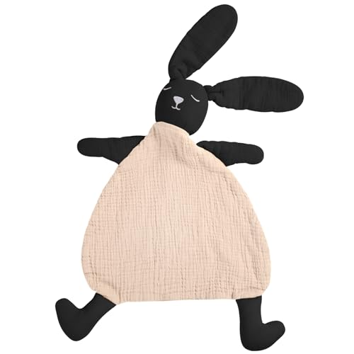 Image of lulumoon Baby Security Blanket Bunny: Snuggle Muslin Lovey for Travel & Daycare - Self-Soothe Lovie for Newborn Gift