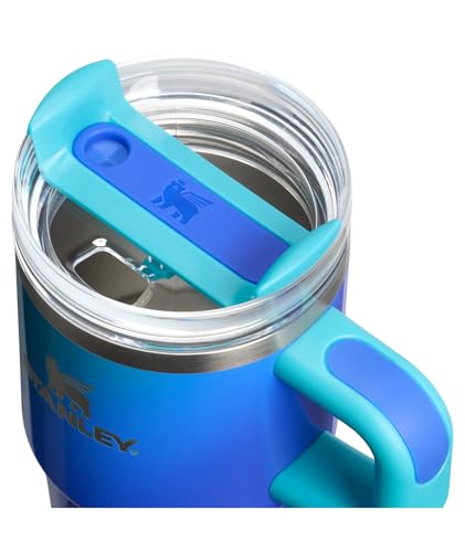 Image of STANLEY Quencher H2.0 Tumbler with Handle and Straw 20 oz | Flowstate 3-Position Lid | Cup Holder Compatible for Travel | Insulated Stainless Steel Cup | BPA-Free | Sea Glass Aura