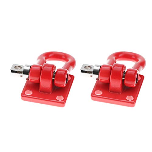 Dilwe RC Trailer Buckle 2 Stück RC Shackle Lock Catch Zubehör für RC Climbing Crawler(Rot)