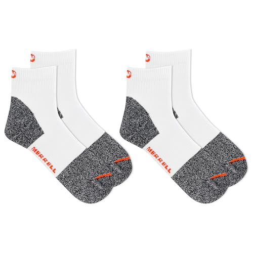 Merrell Men's and Women's Cotton Safety Work Socks-2 Pair Pack-Breathable Arch Support and Blister Prevention2
