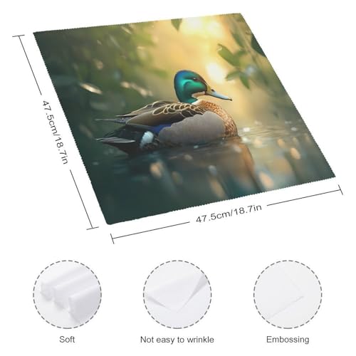 Servilletas de tela reutilizables para mesa de comedor con estampado de pato 3