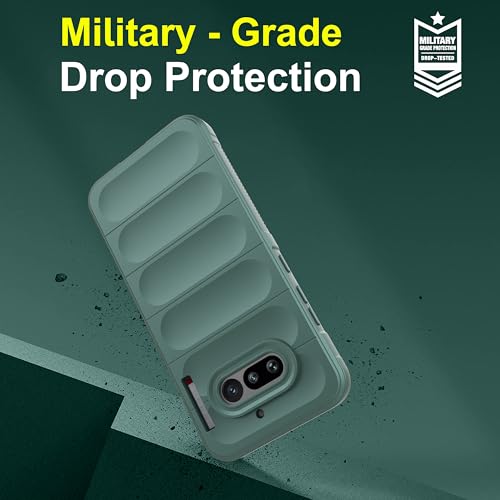 Image of Zapcase Back Case Cover for Nothing Phone (4a) | Compatible for Nothing Phone (4a) Back Cover | Liquid Silicon Magic Case with Camera Protection | Dark Green