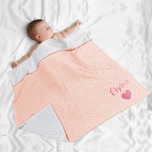 XIAOMA Couverture Bébé Personnalisée avec Prénom Brodé,Plaid Enfant Personnalisé,Cadeau...