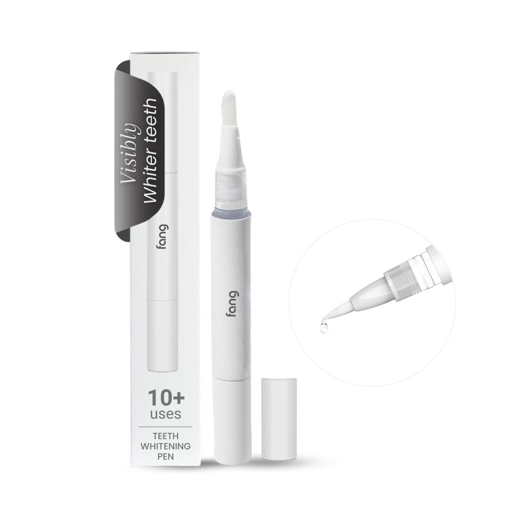 Fang At Home Teeth Whitening Pen | 10+ Treatments | Teeth Stain Remover | Safe for Enamel | Effective For Gutka, Tobacco, Pan Masala, Smoking, Coffee & Wine Stains | Portable, Easy-to-Use & Immediate