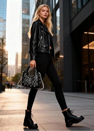 Bolso Tote para Mujer, cuero, negro miniatura 3