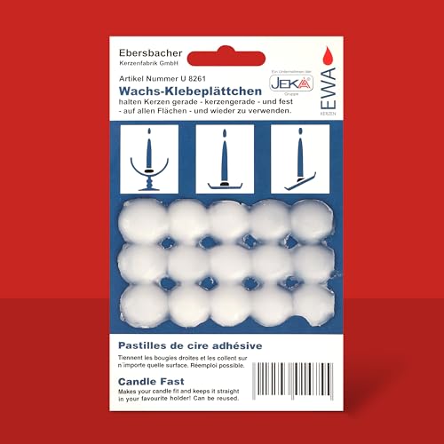 30er Wachsplättchen Set für Kerzen – Hält Kerzen gerade, fest und sicher, wiederverwendbar – Kerzenhalter für stabilen Halt auf Allen Flächen – Perfekt für sicheres Kerzenaufstellen und Dekoration
