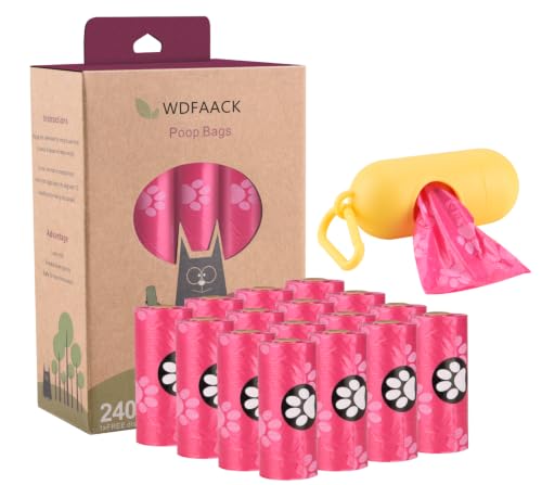 WDFAACK Dog Poo Bags with Holder-240 Large...