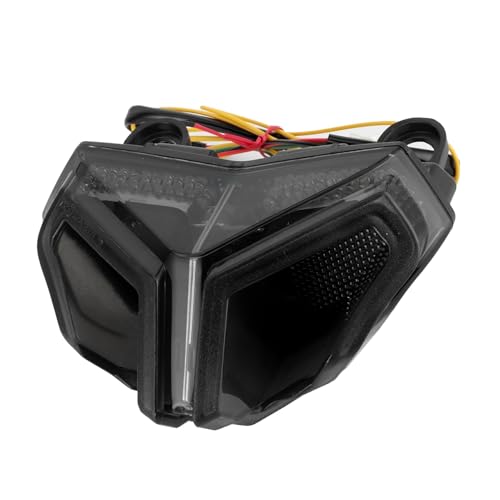 Feu arrière LED pour moto avec feu stop lentille fumée haute luminosité pour clignotants