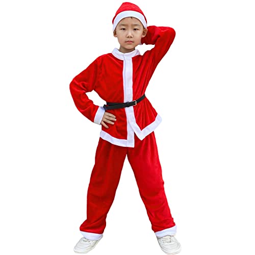 Disfraz completo de Santa Claus para niños 7-10 años