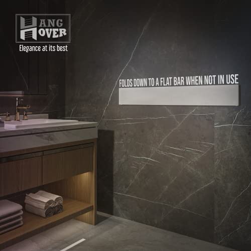 Tco Adventures Invisible Wall Mounted Drying Rack | An Elegant Wall-Mounted Hanger | Folding Stainless Steel Collapsible Space Saver With 236.22 Inches Drying Capacity (Signal White) #TOP3