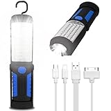 Recargable: Bulti-in Batería de litio recargable. Hay puerto de carga USB. Se puede utilizar como cargador portátil de Power Bank. Incluye cable de carga múltiple, conector de cargador USB 3 en 1 para iPhone.