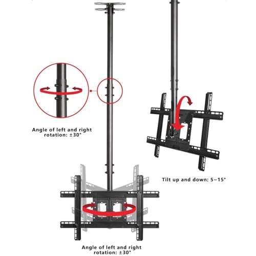 Support TV mural inclinable pivotant 32 65 pouces articulé - 4