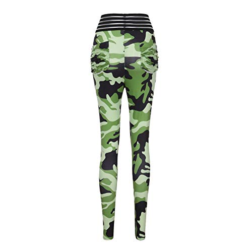 Calça de ioga de cintura cruzada que levanta o peso das calças de ioga com bolinhas e respiráveis, c