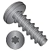 Steel Thread Rolling Screw for Plastic, Black Oxide Finish, Pan Head, Star Drive, #8-16 Thread Size, 5/8" Length (Pack of 50)