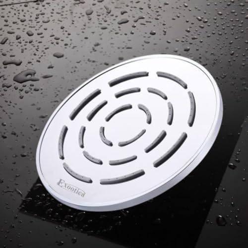 Image of Stainless Steel 304 Shower Head | 1Pc, 8 x 8In Size, Silver | Heavy Metal, Ultra Slim Round Luxury Bathroom Overhead Shower - Maze