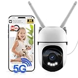 2K Home Security Camera Outdoor,360 Pan Tilt 2.4G/5G Home Surveillance Camera,WiFi Outdoor Security Cameras With Color Night Vision,Human Detection and Tracking,24/7 Recording,Cloud & SD Card Storage