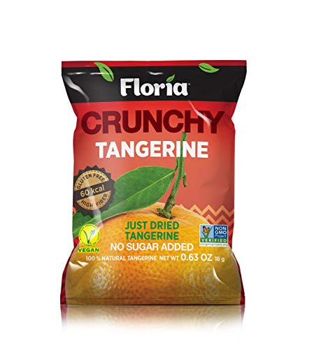 image for Floria Crunchy REV-Dried Tangerine Crisps, Healthy on-the-go Snack, 0.