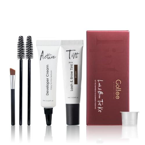 Eyebrow Dye Kit, 2 in 1 Brow and Lash Tint Kit - Fast and Safe Results (Dark Brown), Natural Effects Long Lasting Lasts 4 Weeks Easy to Use for Salon & Home Use