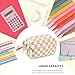 Bluboon Big Capacity Pencil Case Pencil Pouch Pen Case School Supplies Cute Pencil Box Pencil Bag for Teen Girls Boys Women Man (Brown White Checked)