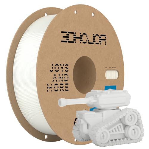 Image of 3DHoJor Update Basic PETG Filament 1.75mm, PETG 3D Printer Filament, 2.2 LBS (1KG) Cardboard Spool, Fit Most FDM 3D Printer, White