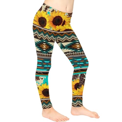 Leggings for Girl's High Waisted Pants Yoga Pants Full Length Size 4-13 Years3